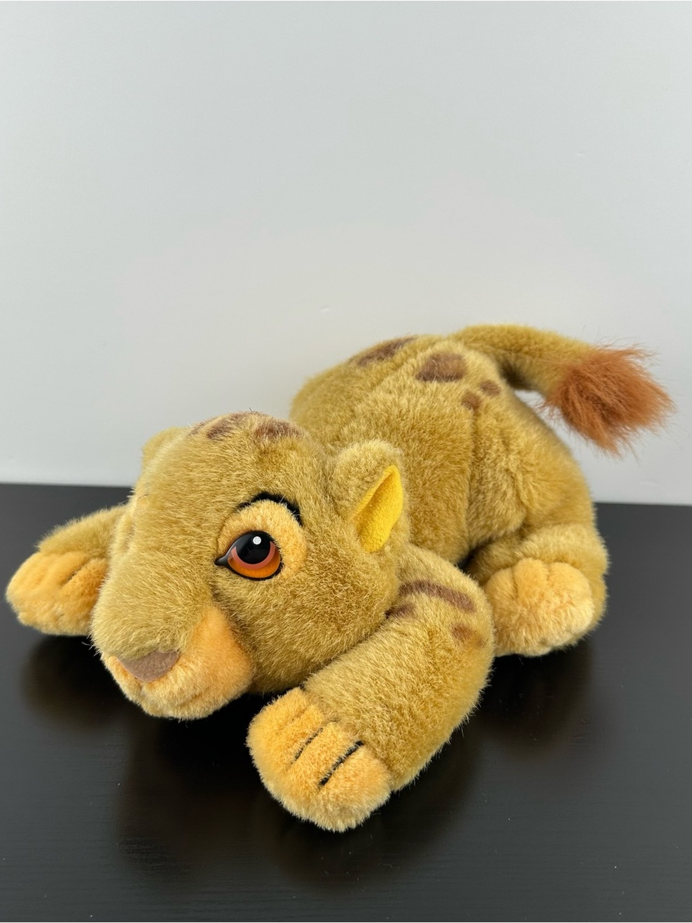 Vintage Lion King Crouching Pouncing Baby Simba Plush Stuffed Animal 9”